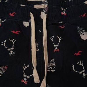 Hollister drawstring Christmas print jogger
